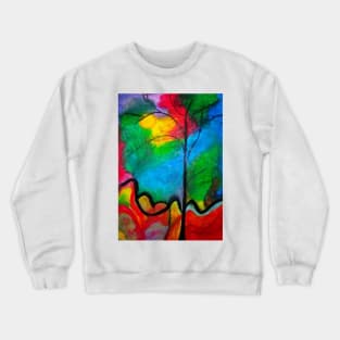 Color Rectro Tree Crewneck Sweatshirt